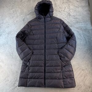 Eddie Bauer Down Puffer Coat Women’s Hooded Gray Medium